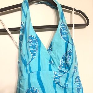 Turquoise Halter Lilly Dress